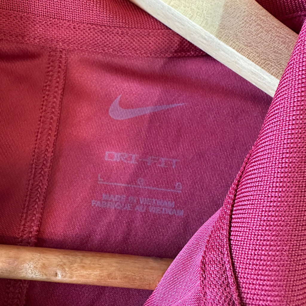 Arkansas Razorbacks Polo Shirt Womens Large Red Dri Fit Short Sleeve