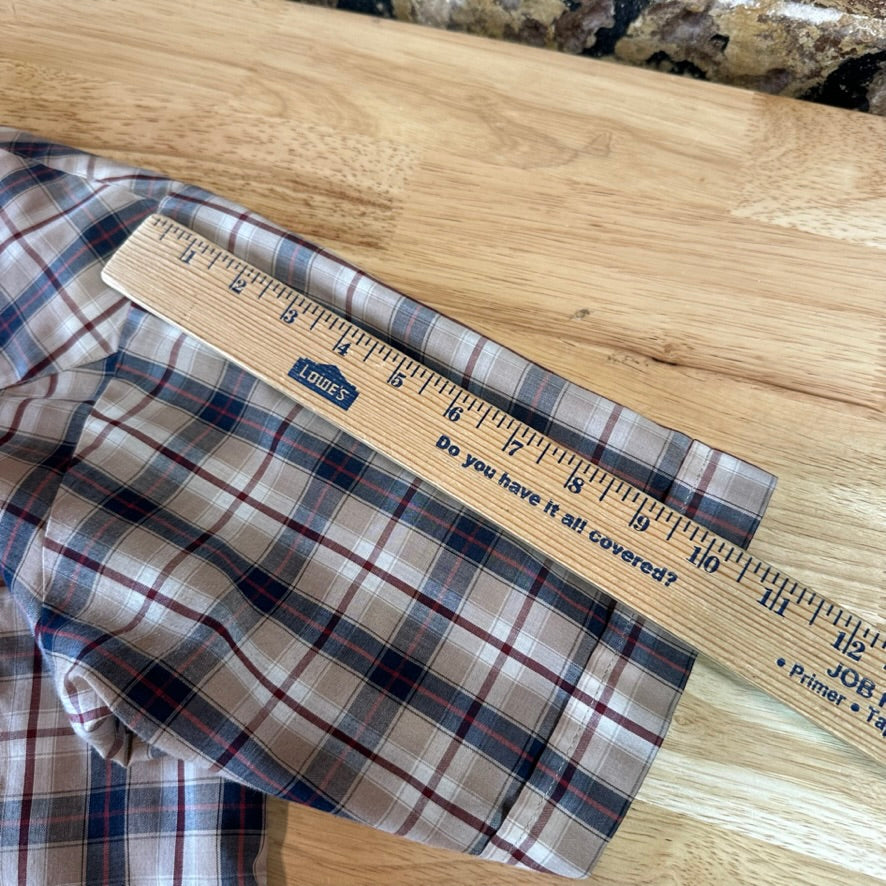 Plains Button Up Shirt Mens Medium Western Short Sleeve