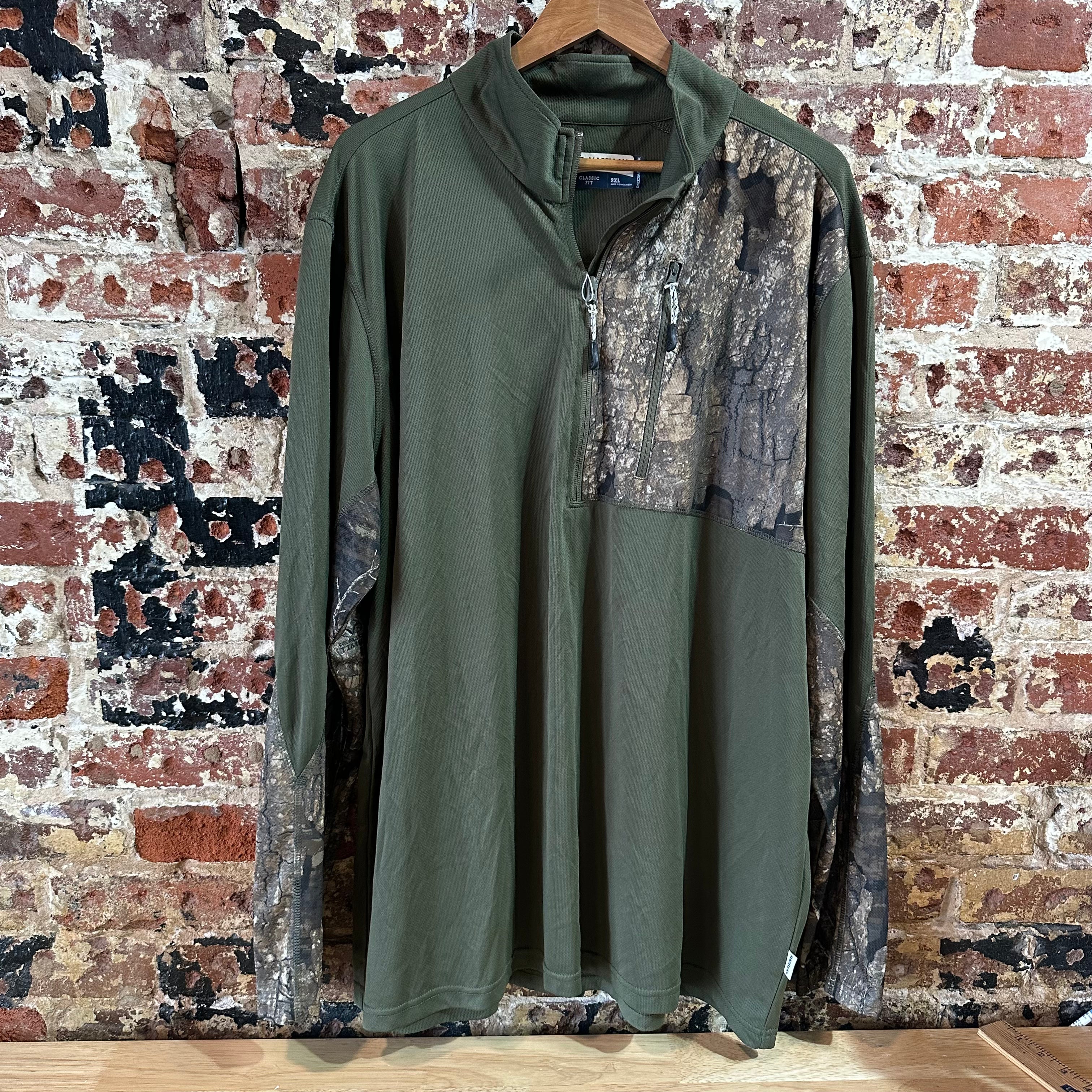 Magellan Men's 2XL L/S Camo 1/4 zip