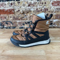 Sorel Whitney II Short Elastic Lace Winter Boots Waterproof Elk Womens 6 Brown