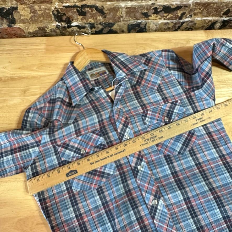 VTG ATB Men's Small/Medium Blue Western Shirt