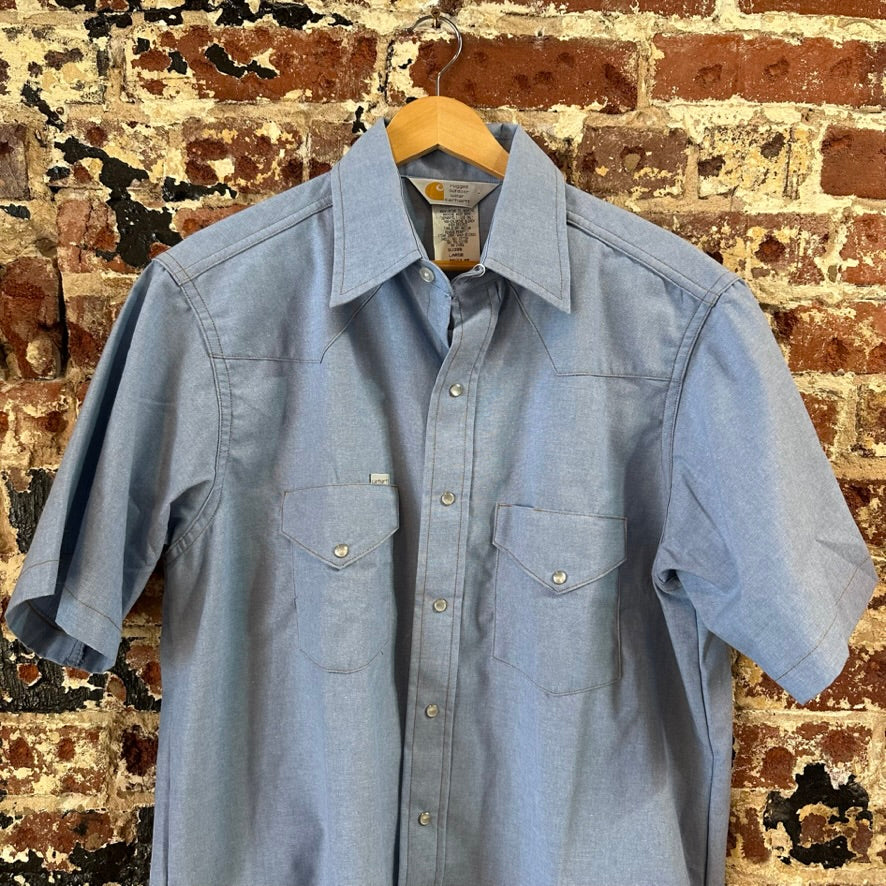 VTG Carhartt Mens Large Western S/S Shirt