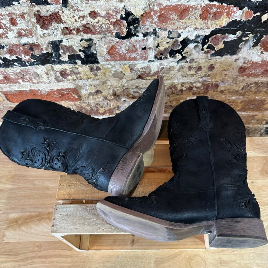 Roper Woman's 9 Black Western Boots