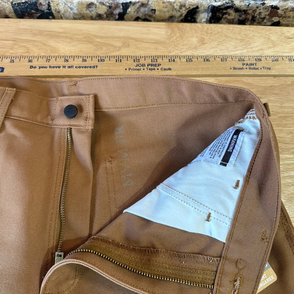 Carhartt FR Flame Resistant Work Duck Canvas Pants Mens 31x36 FRB229 Brown New
