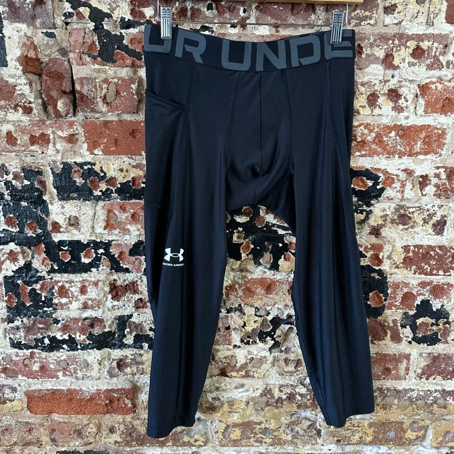 Under Armour Mens Large Black Pants Base Layer Compression