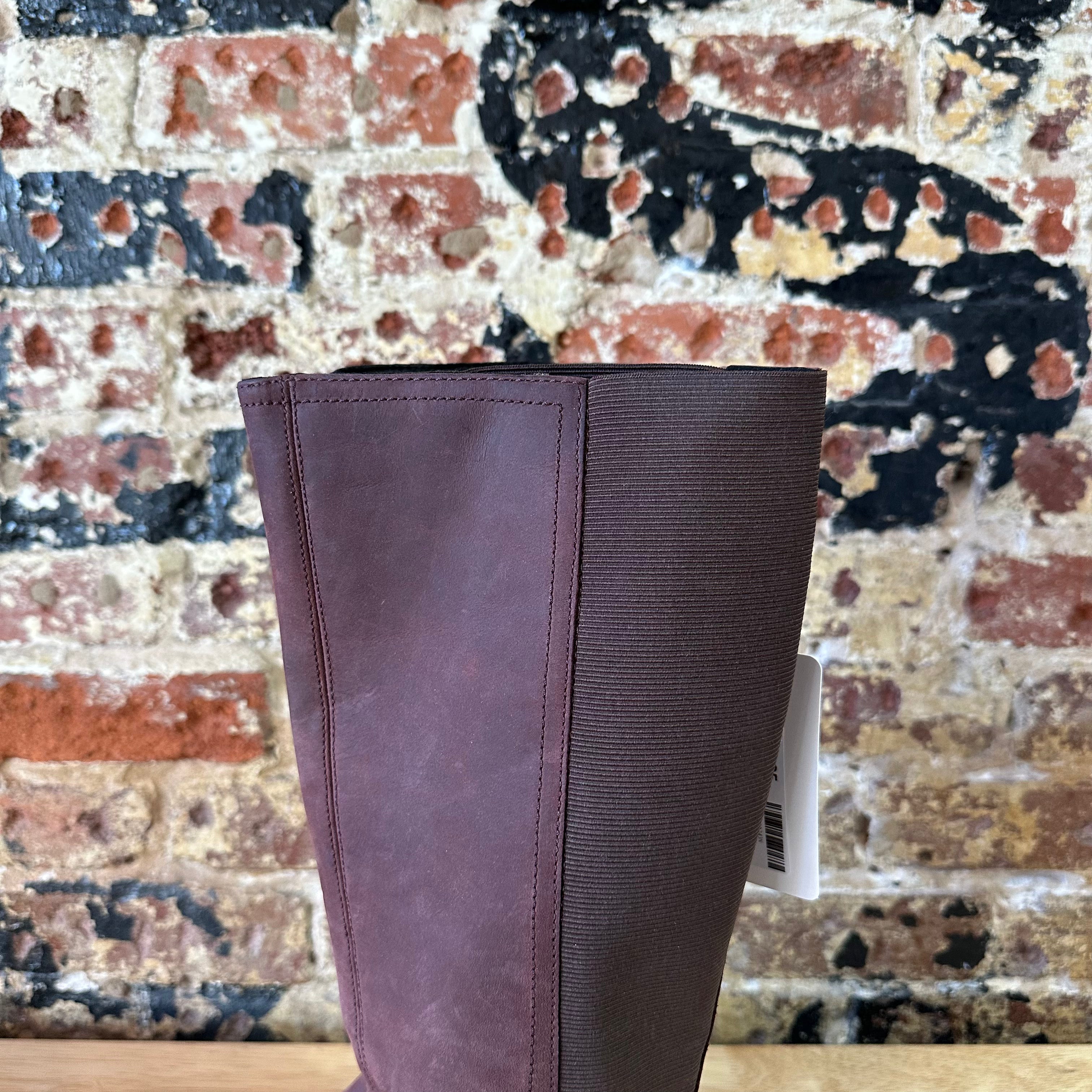 Sorel Womens AINSLEY CATTAIL TALL Leather Waterproof Boots Sz 7.5 Brown