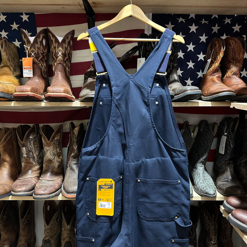 Carhartt Mens Medium Blue Insulated Bibs NEW