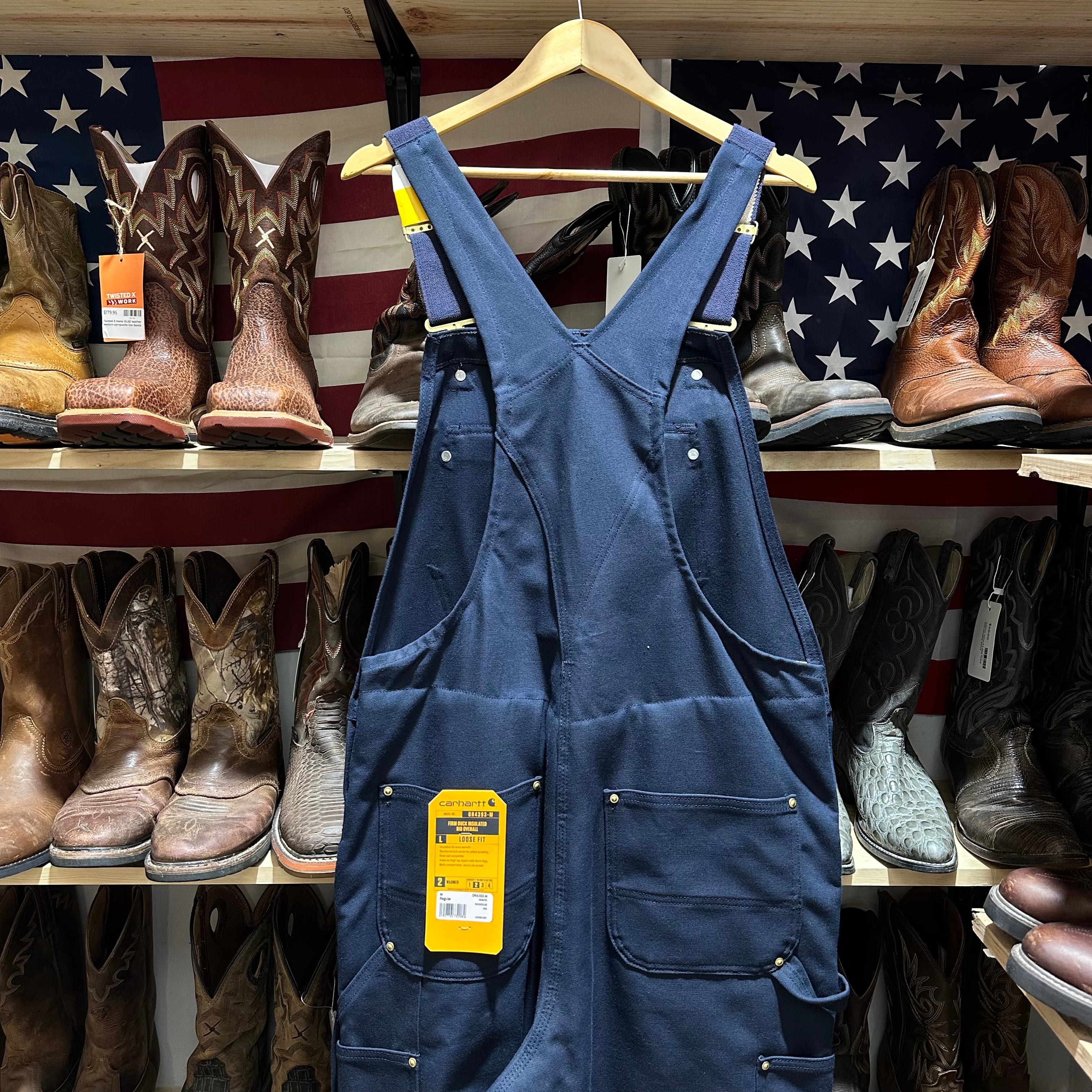 Carhartt Mens Medium Blue Insulated Bibs NEW