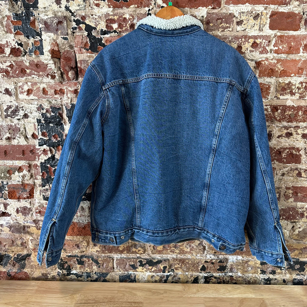 Levi's Jean Jacket Sherpa Lined Trucker Style Blue Denim Mens size XL Classic