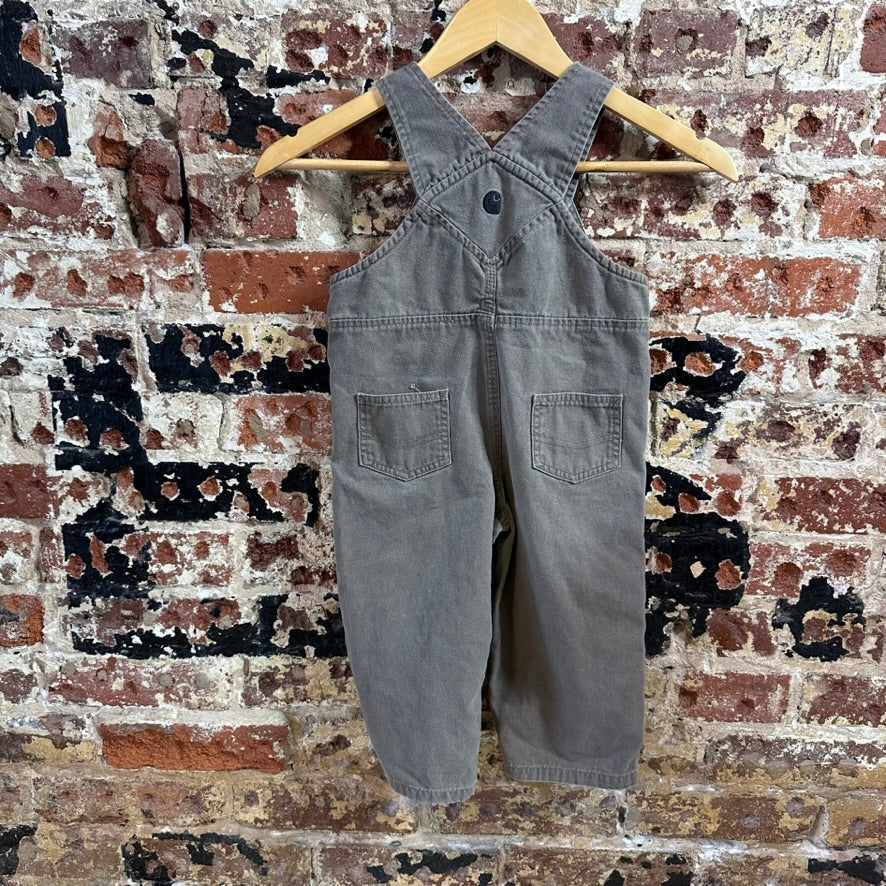 Carhartt Overalls Canvas Brown toddler boys Size 24M Bibs