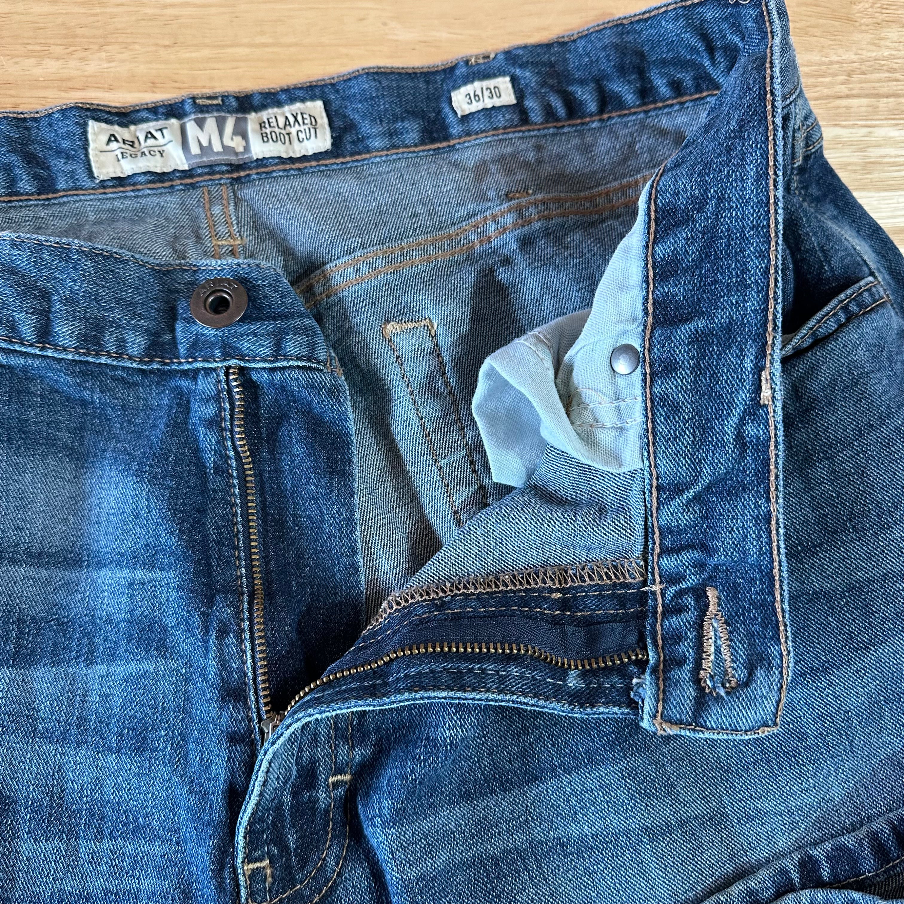 Ariat M4 Bootcut Mens 36x30 Blue Jeans
