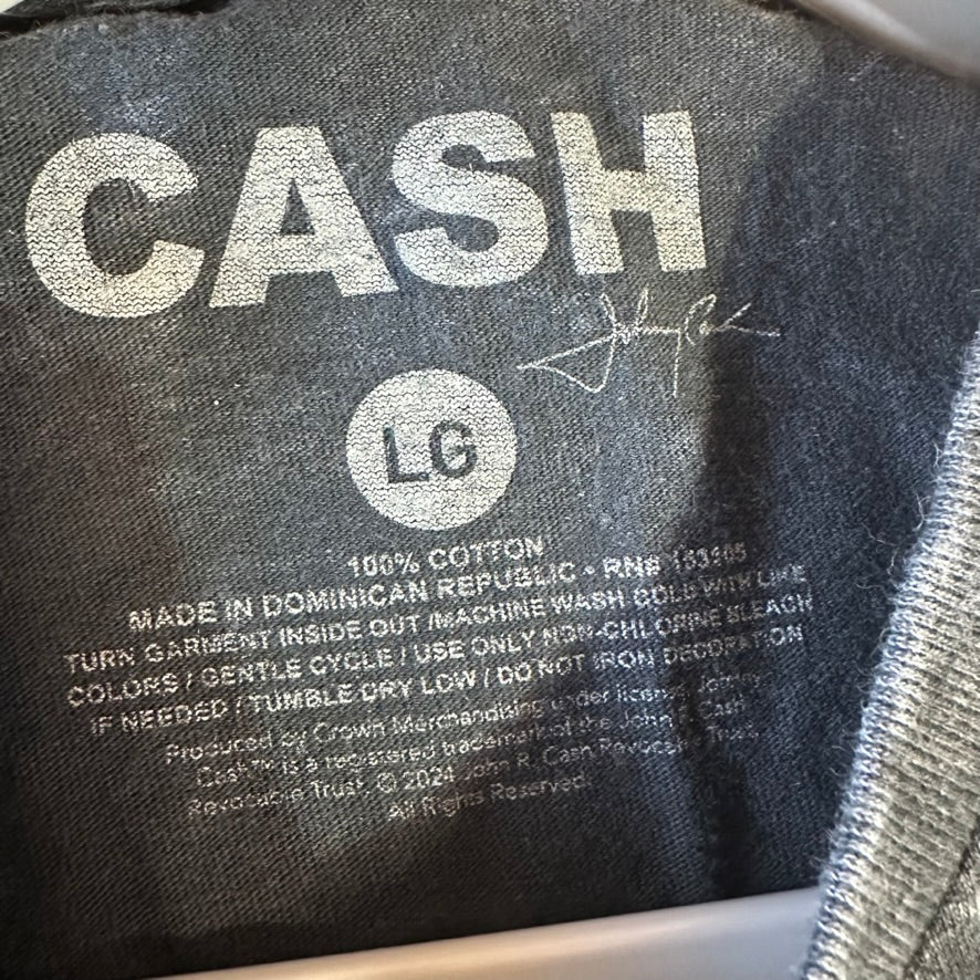 Johnny Cash Large Gray S/S T-Shirt