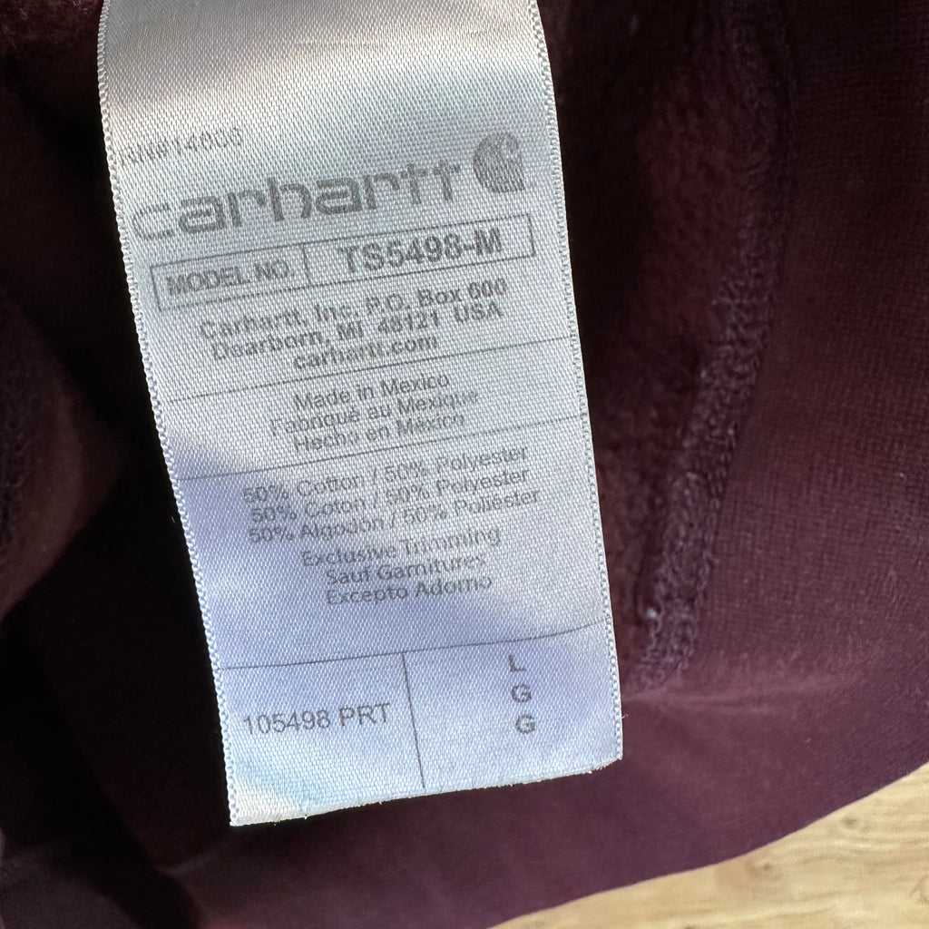 Carhartt Men's Large Graphic Hoodie Loose Fit Workwear Purple