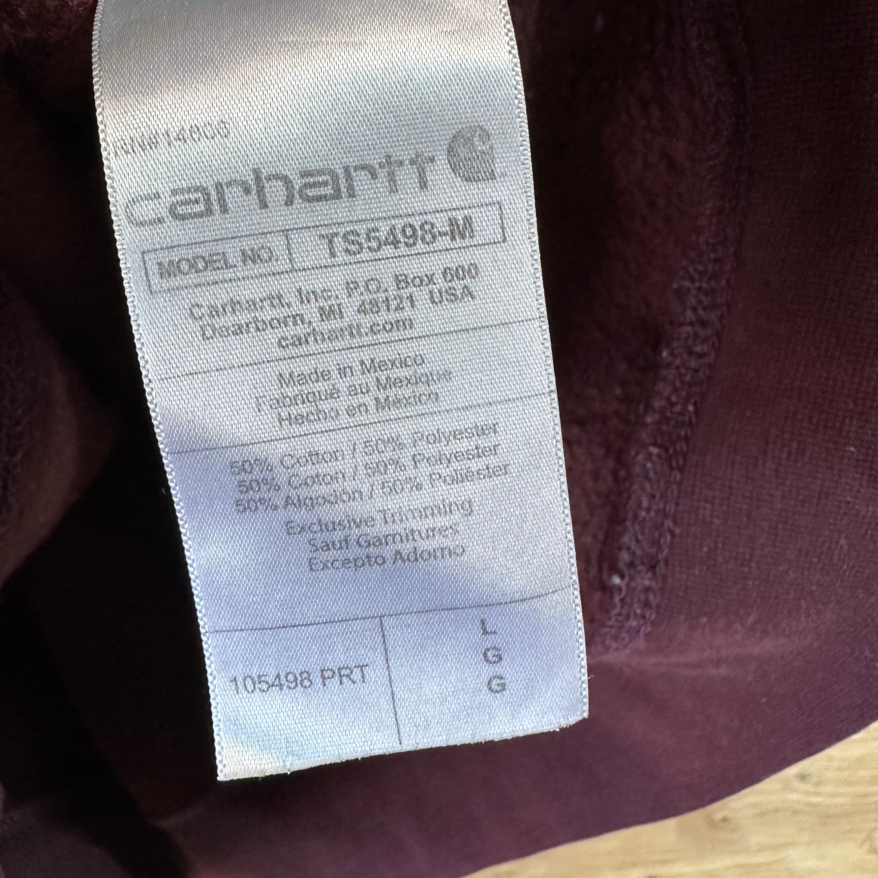 Carhartt Men's Large Graphic Hoodie Loose Fit Workwear Purple