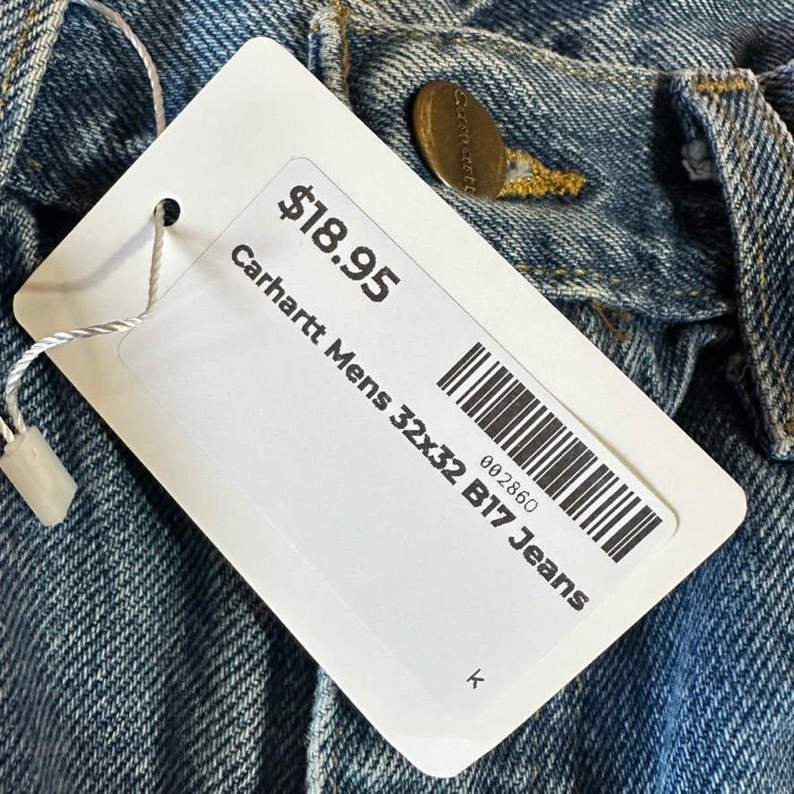Carhartt B17 Mens 32x32 Blue Jeans