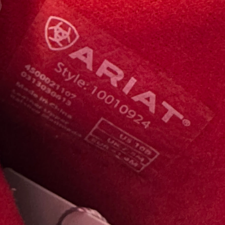 Women's Ariat Cowboy Boots Style 10010924 Brown Red Uppers Blue Stitch Size 10 B