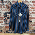 VTG Ely Cattleman Men's Large Tall Blue Western Shirt NEW