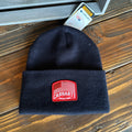 Carhartt Rib Knit Beanie Flag Patch Navy Blue NEW Hat OS
