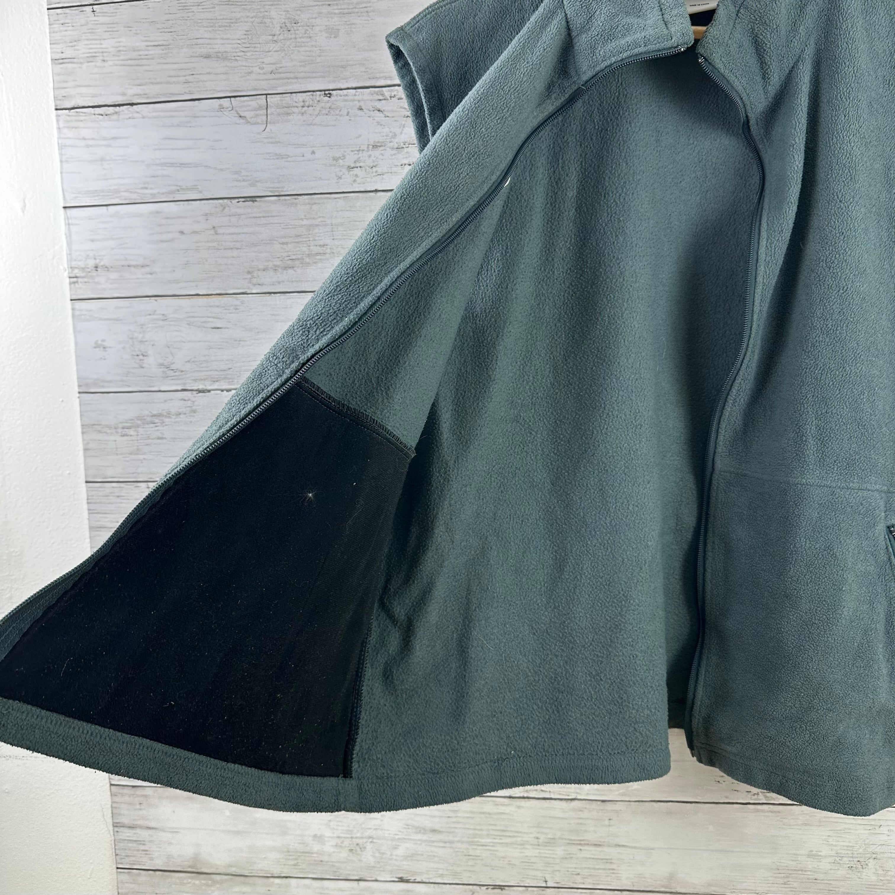 Columbia Vest gray Full Zip Steens Mountain Fleece Outdoor Hiking Mens Large