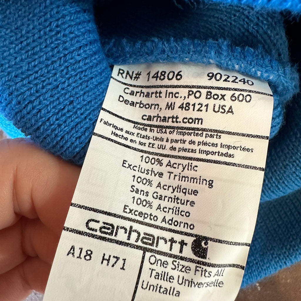 Carhartt A18 Cuffed Beanie Blue NEW Hat One size