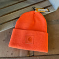Carhartt Rib Cuffed Knit Beanie Orange NEW Hat One size
