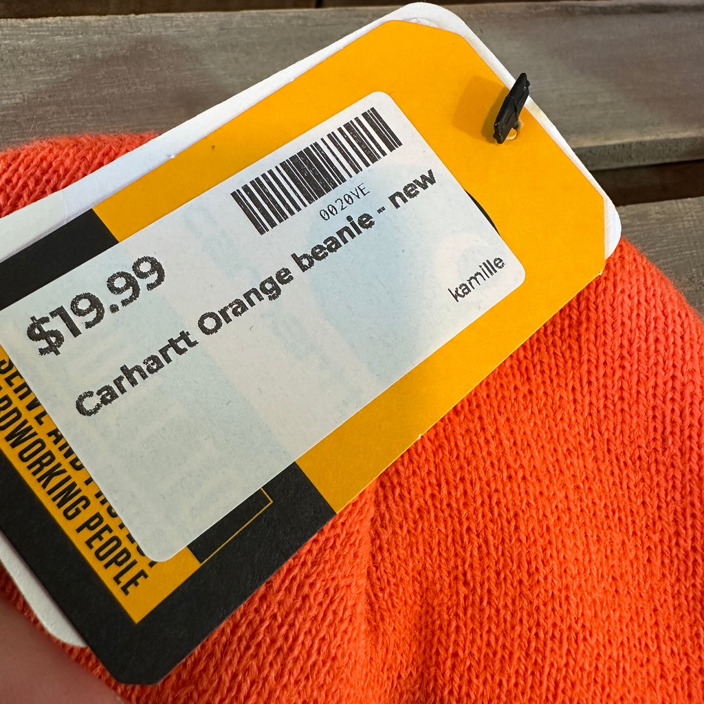 Carhartt Rib Cuffed Knit Beanie Orange NEW Hat One size