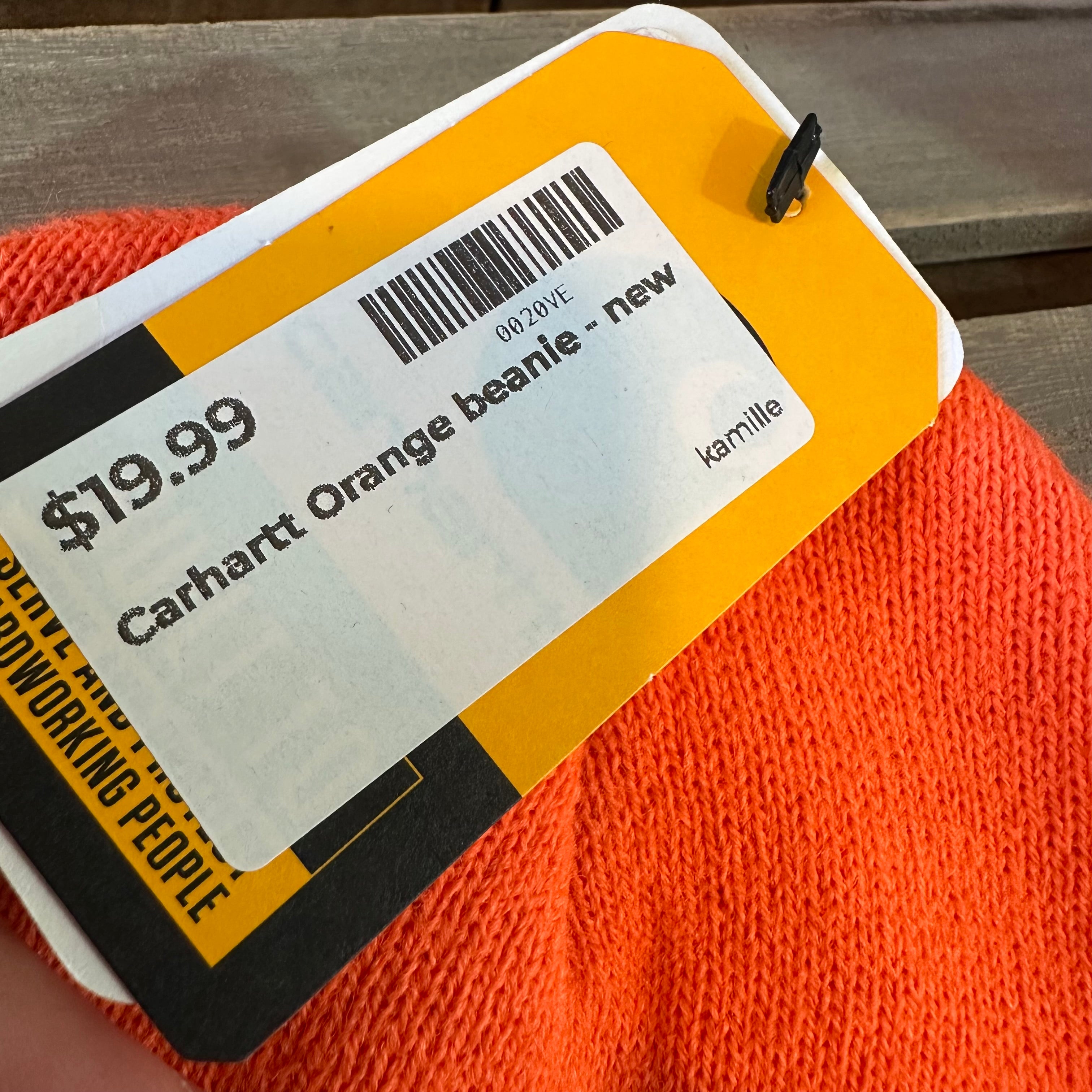 Carhartt Rib Cuffed Knit Beanie Orange NEW Hat One size