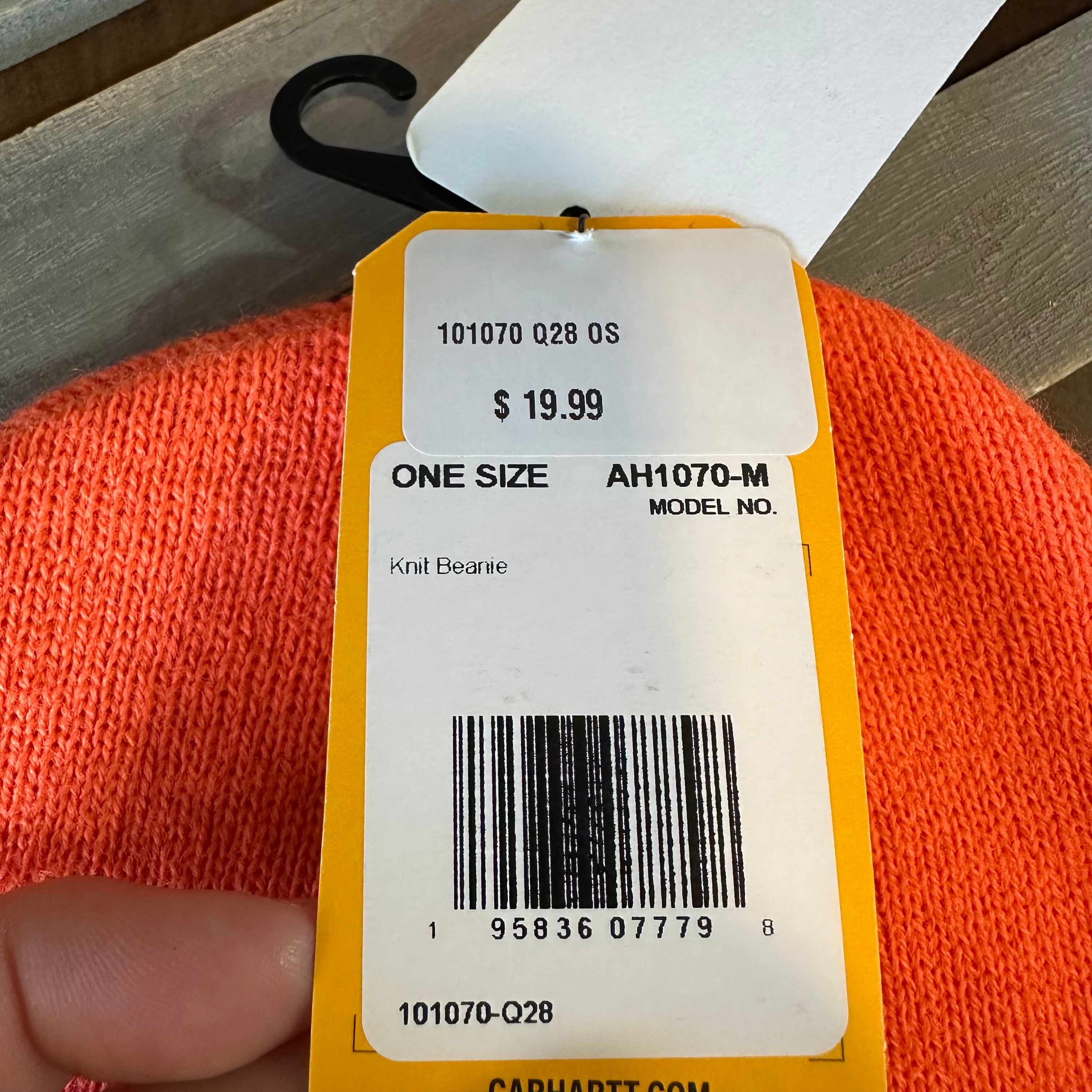 Carhartt Rib Cuffed Knit Beanie Orange NEW Hat One size