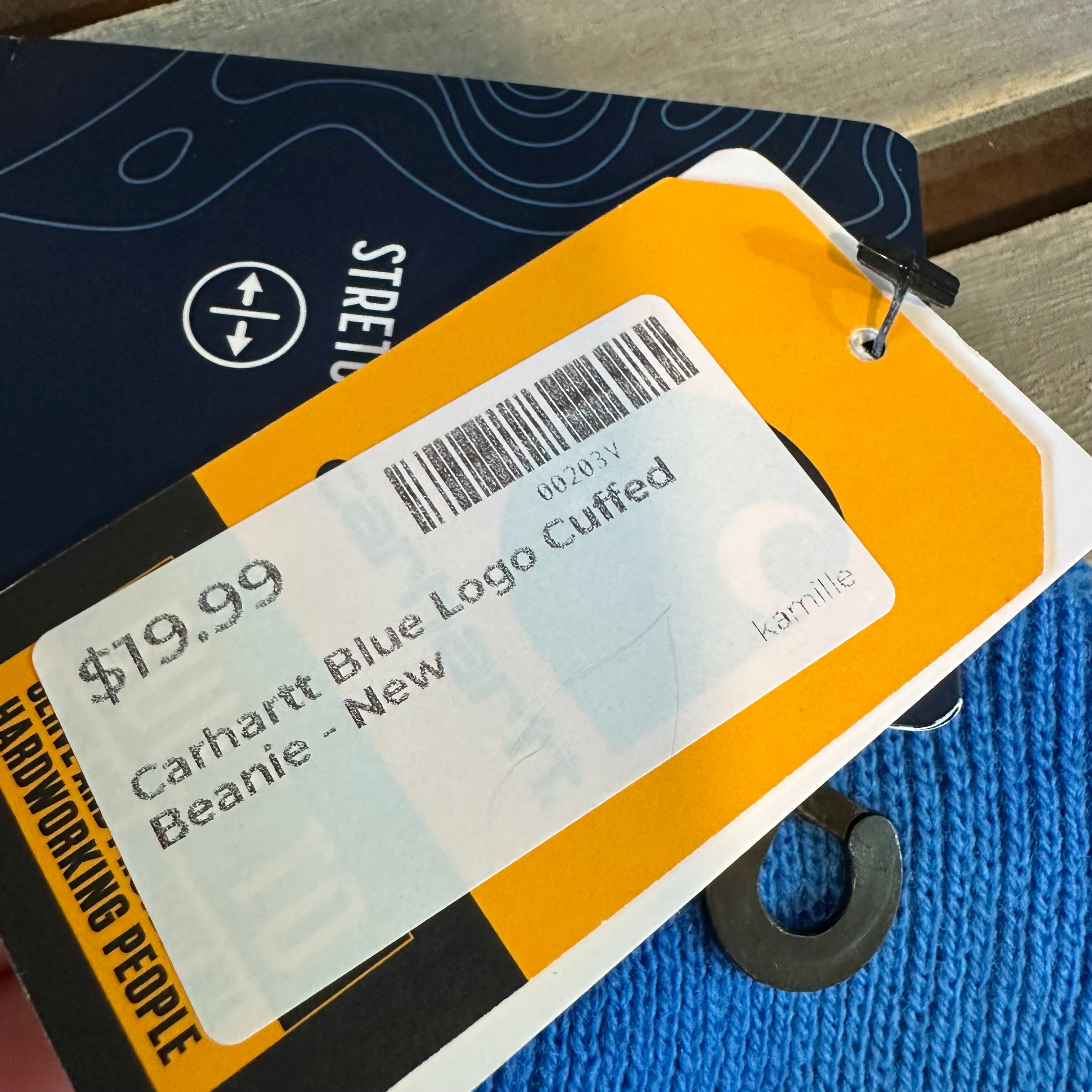 Carhartt Logo Cuffed Beanie Blue NEW Hat One size