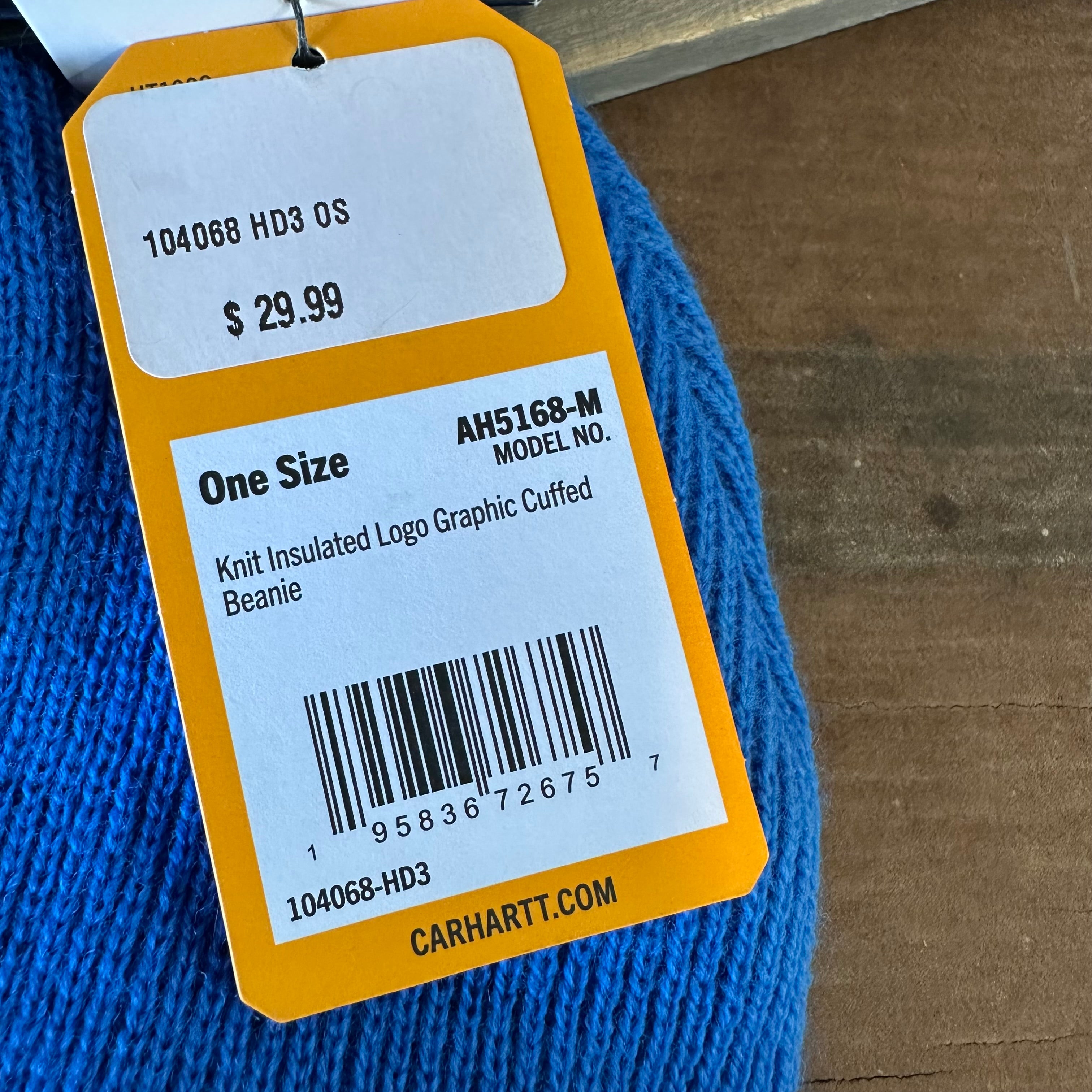 Carhartt Logo Cuffed Beanie Blue NEW Hat One size