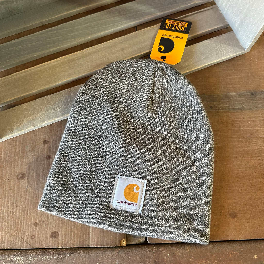 Carhartt A205 Rib Knit Beanie Heather Gray NEW Hat One size