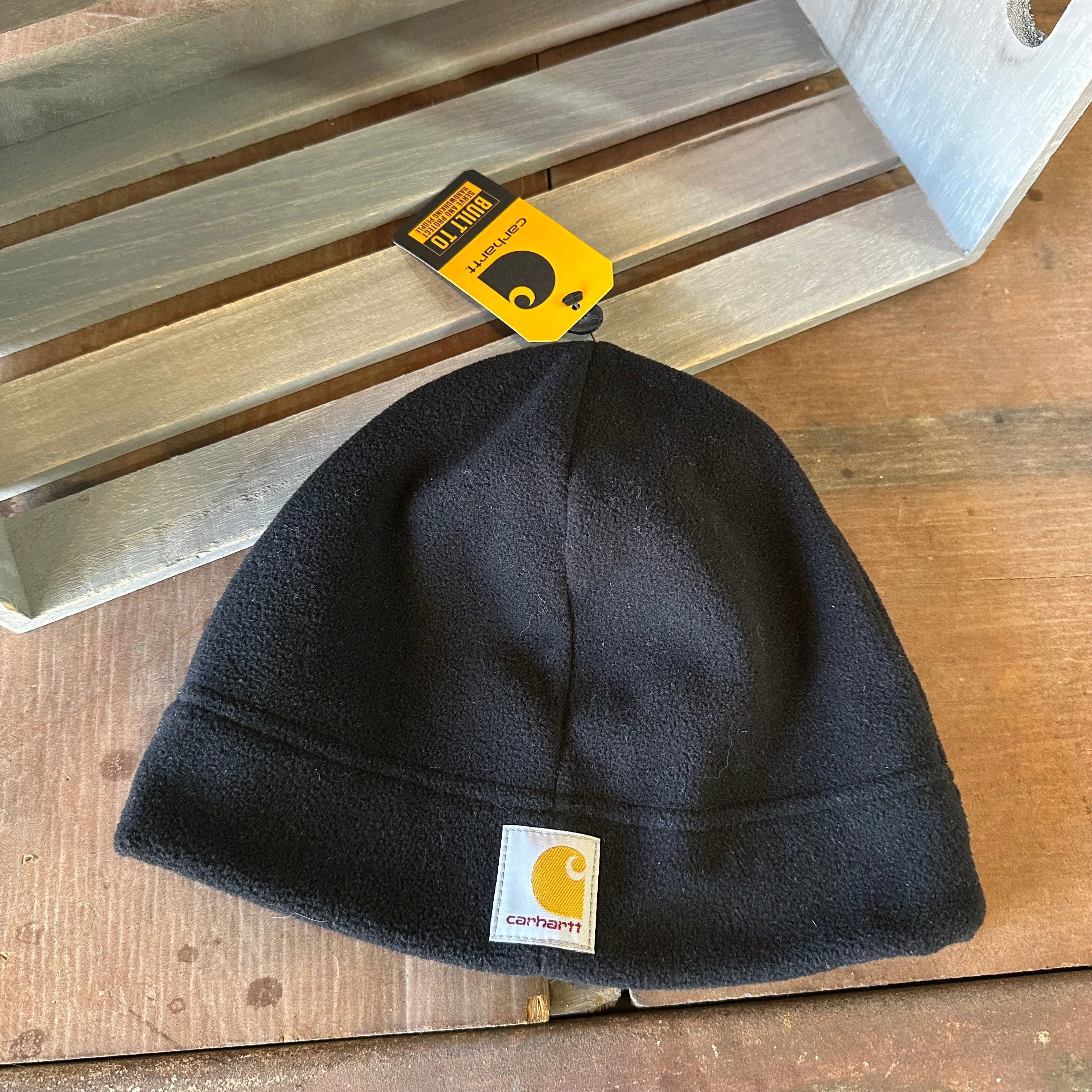 Carhartt A207 BLK Fleece Beanie Black NEW Hat One size