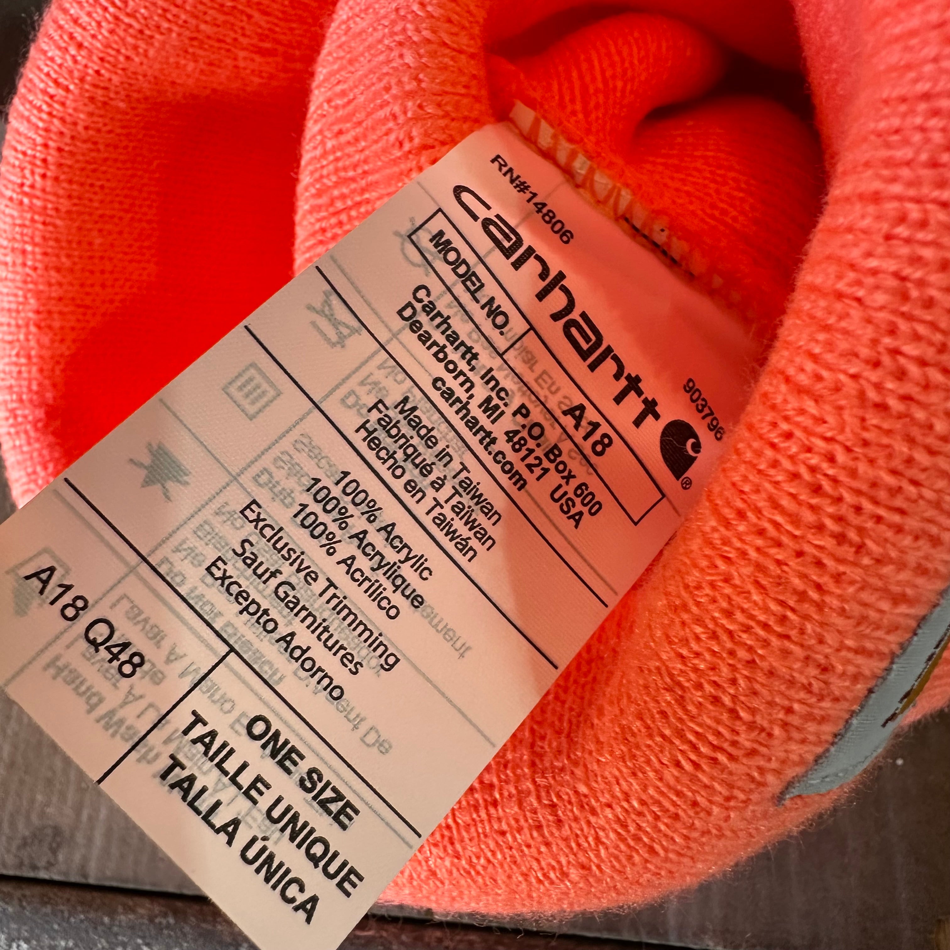 Carhartt A18 Rib Knit Beanie Corral NEW Hat One size