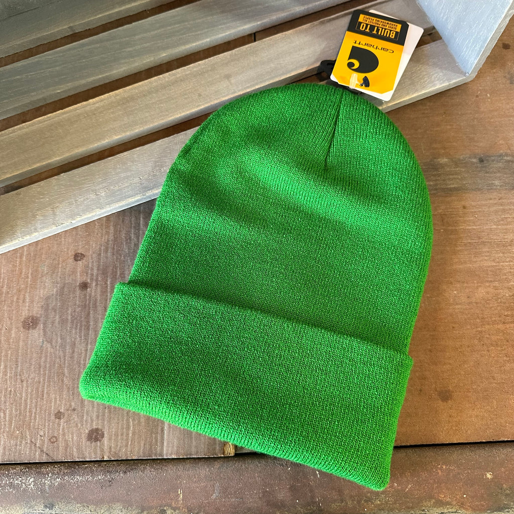 Carhartt A18 Rib Knit Beanie Green NEW Hat One size