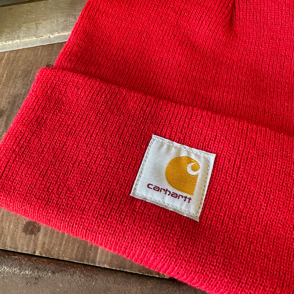 Carhartt A18 Rib Knit Beanie Red NEW Hat One size
