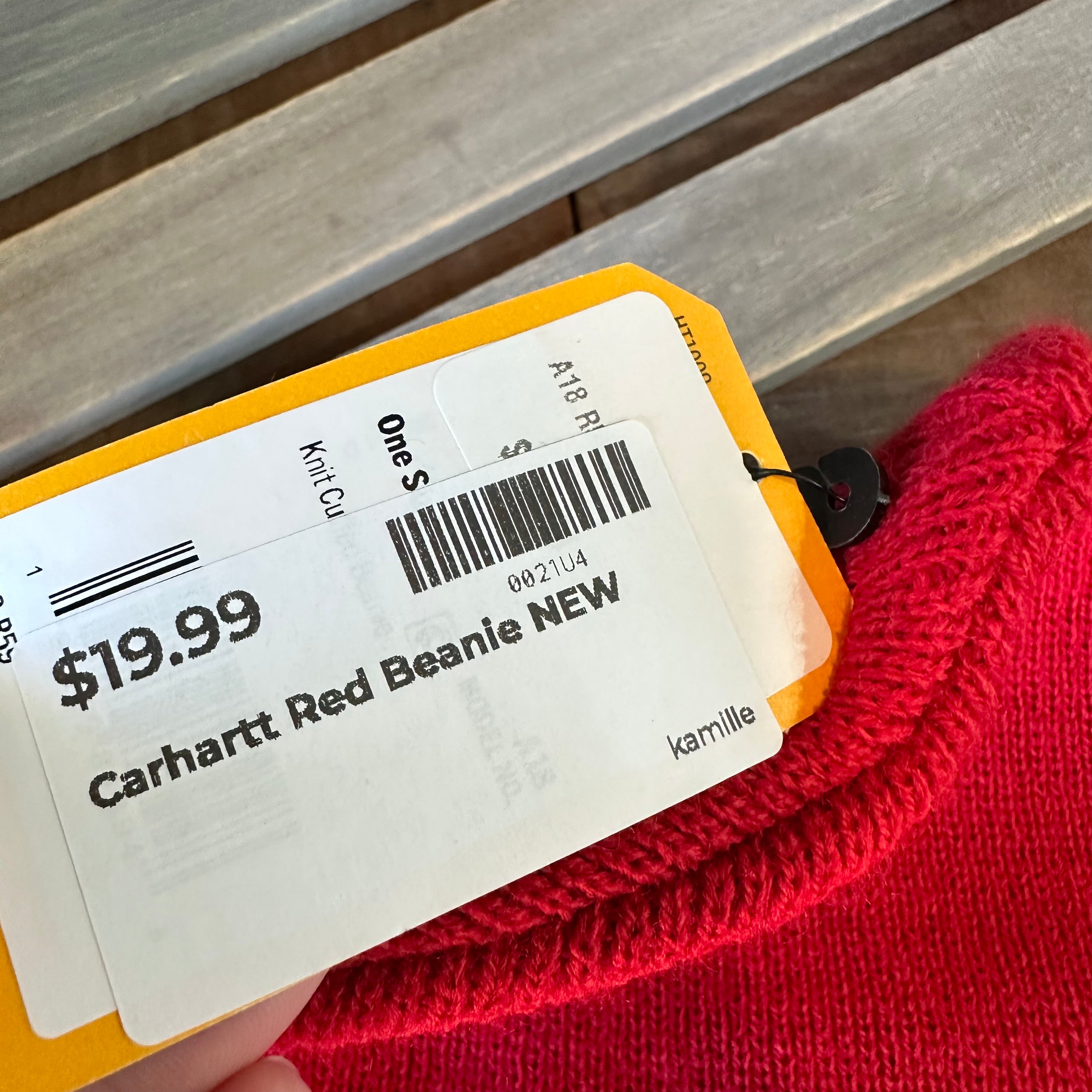Carhartt A18 Rib Knit Beanie Red NEW Hat One size