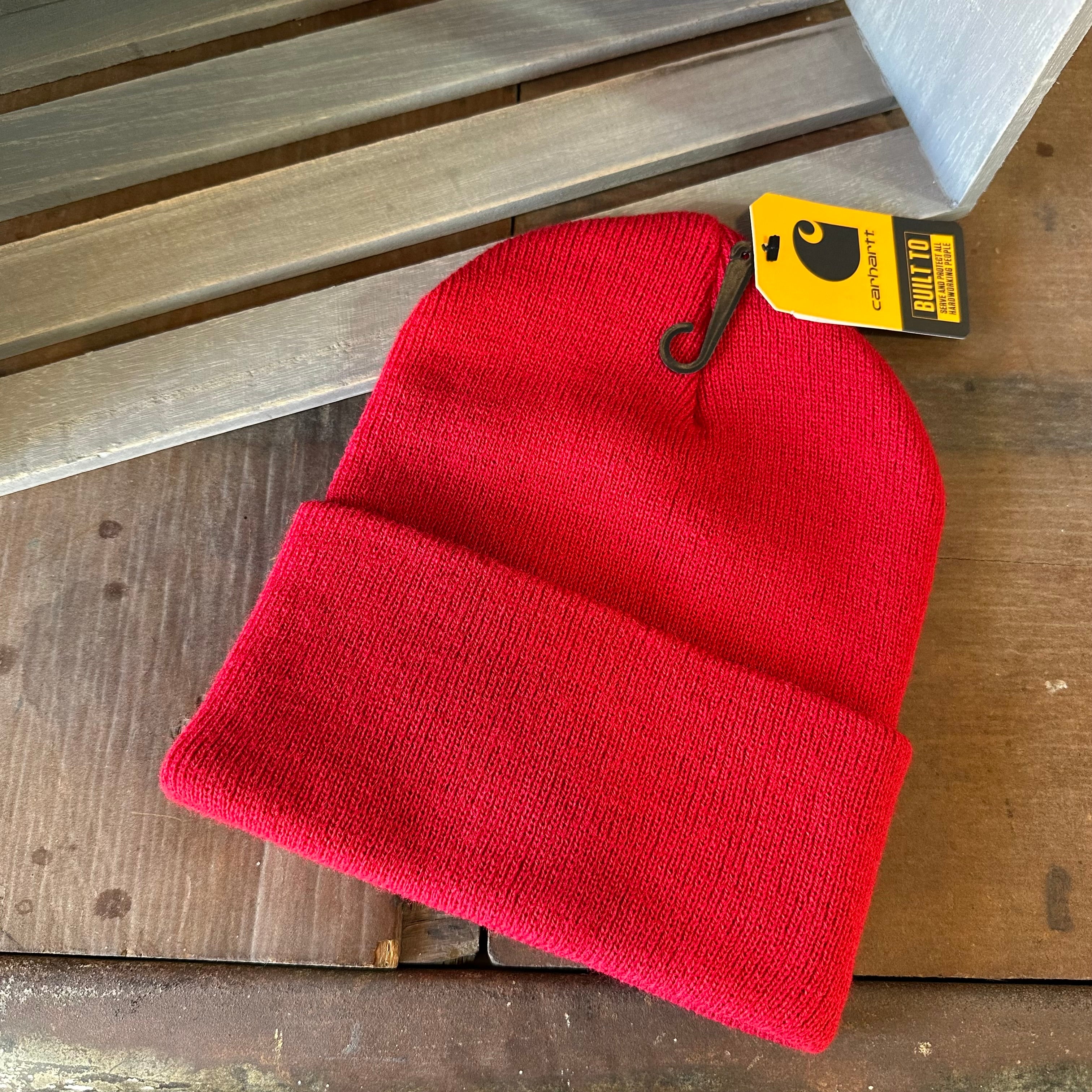 Carhartt A18 Rib Knit Beanie Red NEW Hat One size