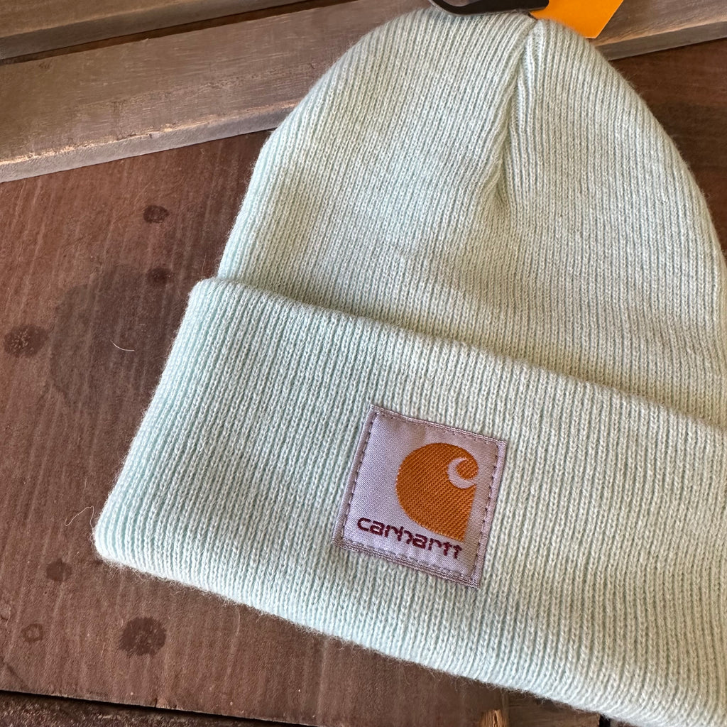 Carhartt TODDLER Beanie Hat Acrylic Winter Pull On Knit Cap NWT Aqua Blue&nbsp;