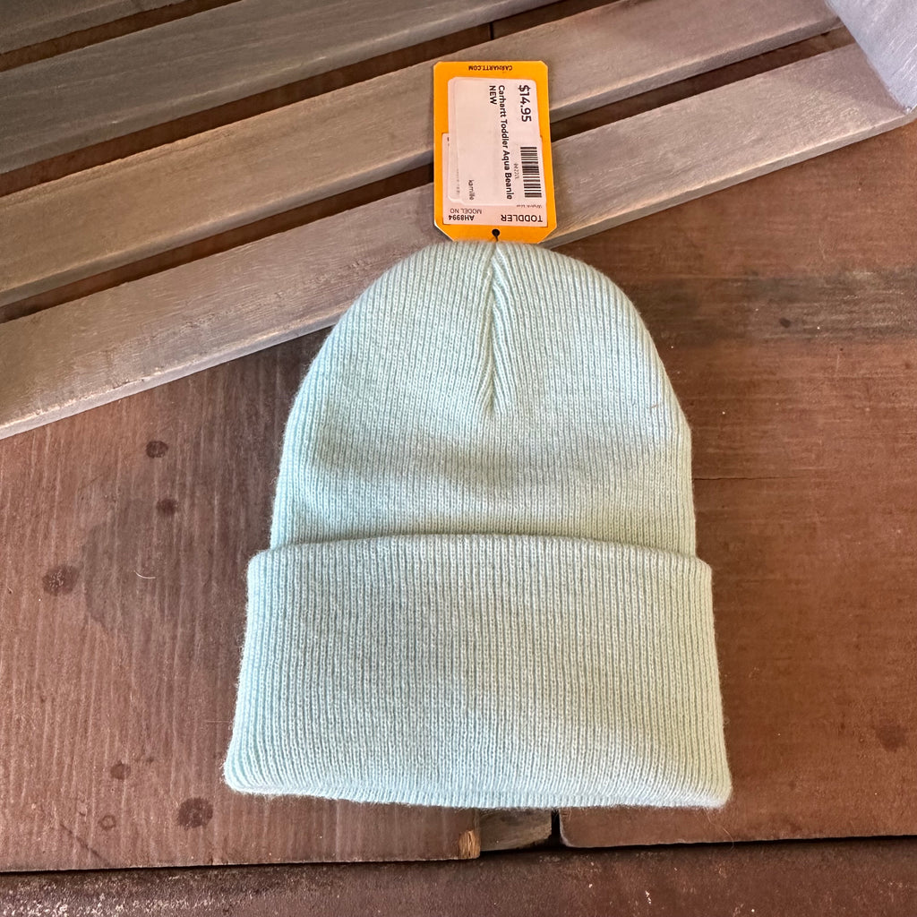 Carhartt TODDLER Beanie Hat Acrylic Winter Pull On Knit Cap NWT Aqua Blue&nbsp;