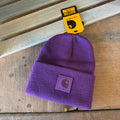 Carhartt TODDLER Beanie Hat Acrylic Winter Pull On Knit Cap Crown Jewel Purple&nbsp;
