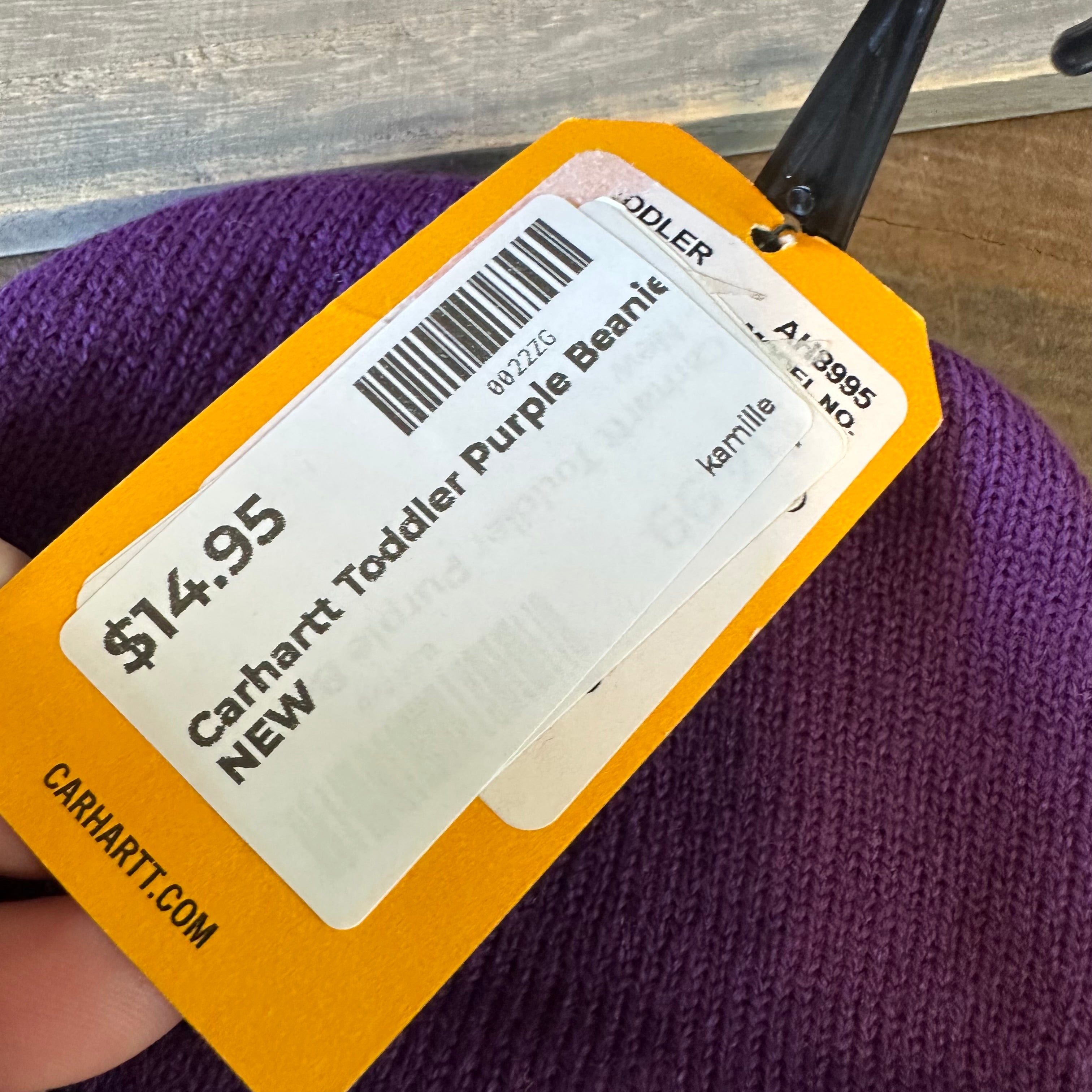 Carhartt TODDLER Beanie Hat Acrylic Winter Pull On Knit Cap Crown Jewel Purple&nbsp;