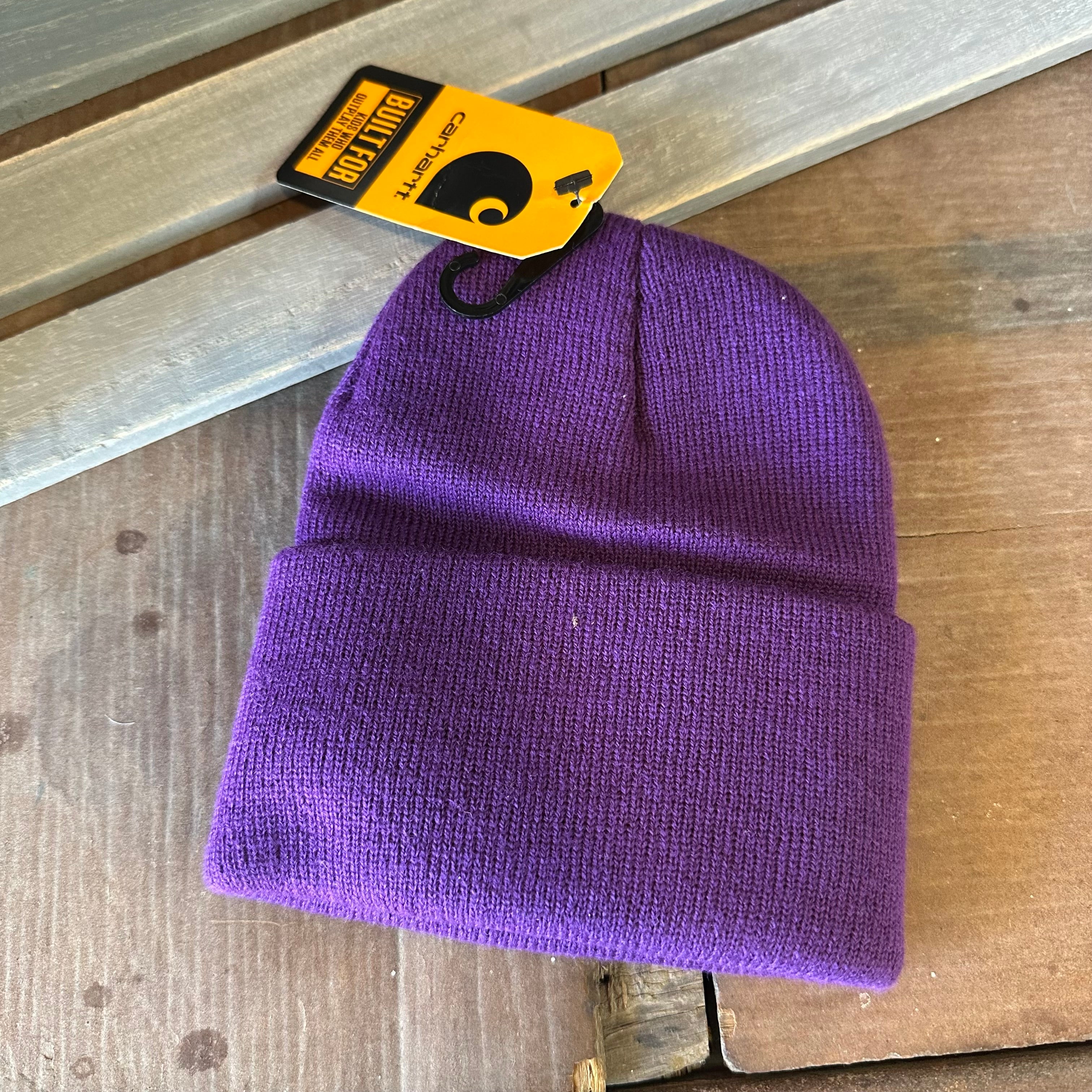 Carhartt TODDLER Beanie Hat Acrylic Winter Pull On Knit Cap Crown Jewel Purple&nbsp;