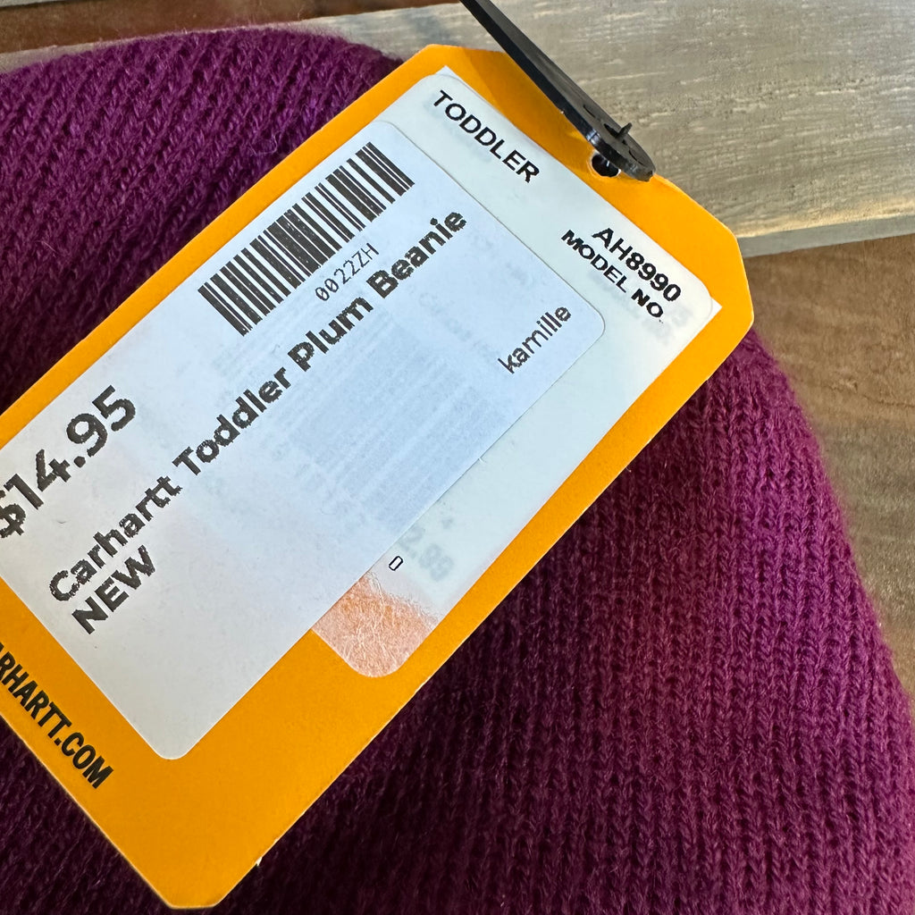 Carhartt TODDLER Beanie Hat Acrylic Winter Pull On Knit Cap Purple&nbsp;