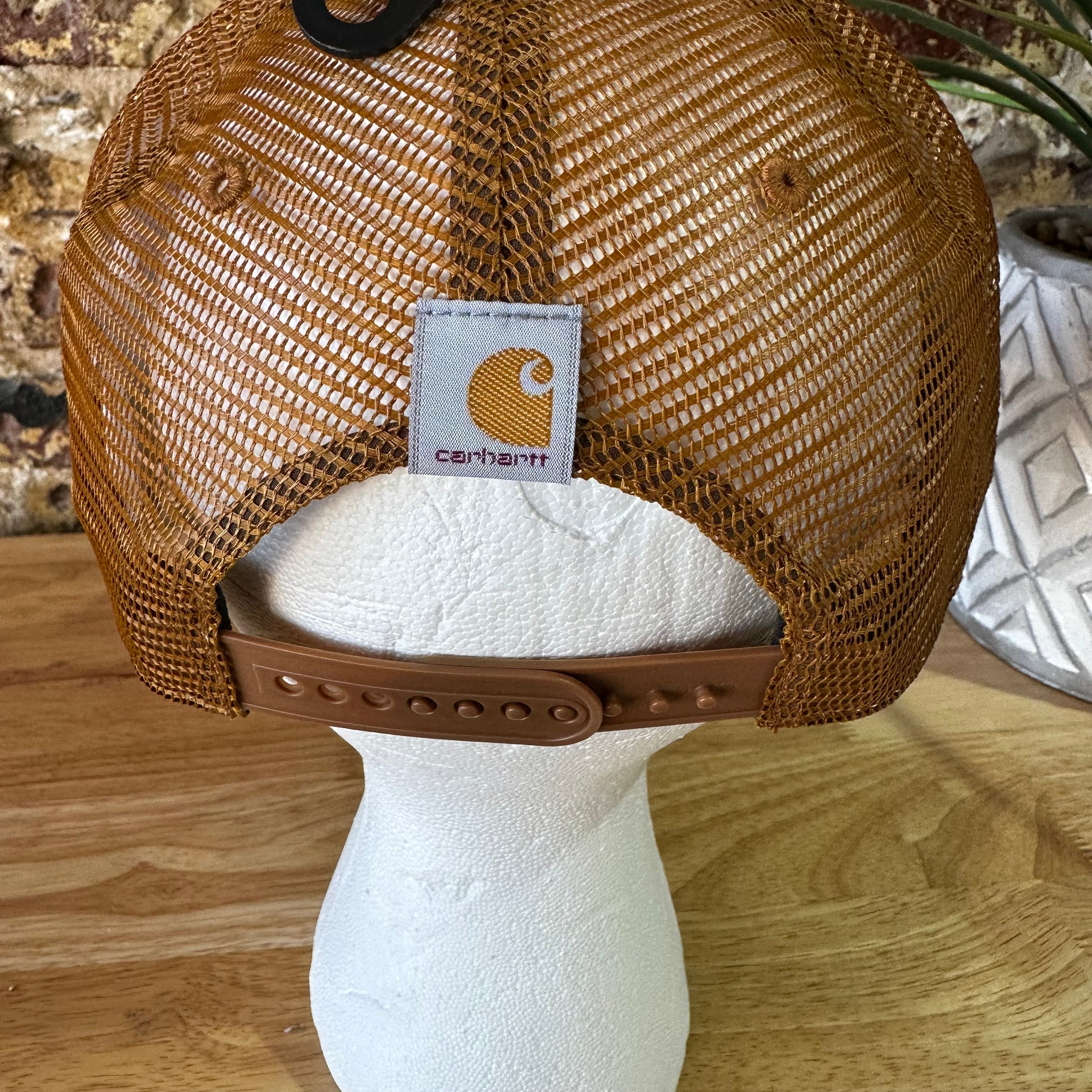 Carhartt Brown White 1889 Trucker Snap Mesh Back Hat New