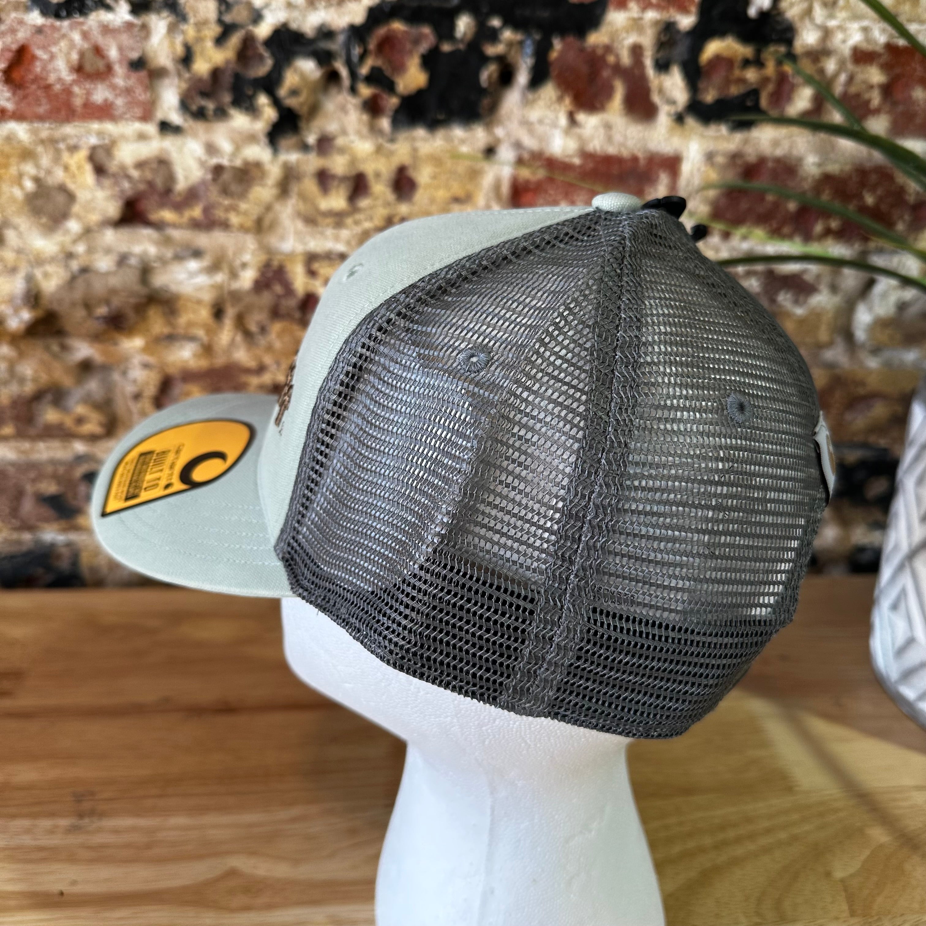 Carhartt Force Canvas Mesh-Back Logo Graphic SnapBack Trucker Hat Green New