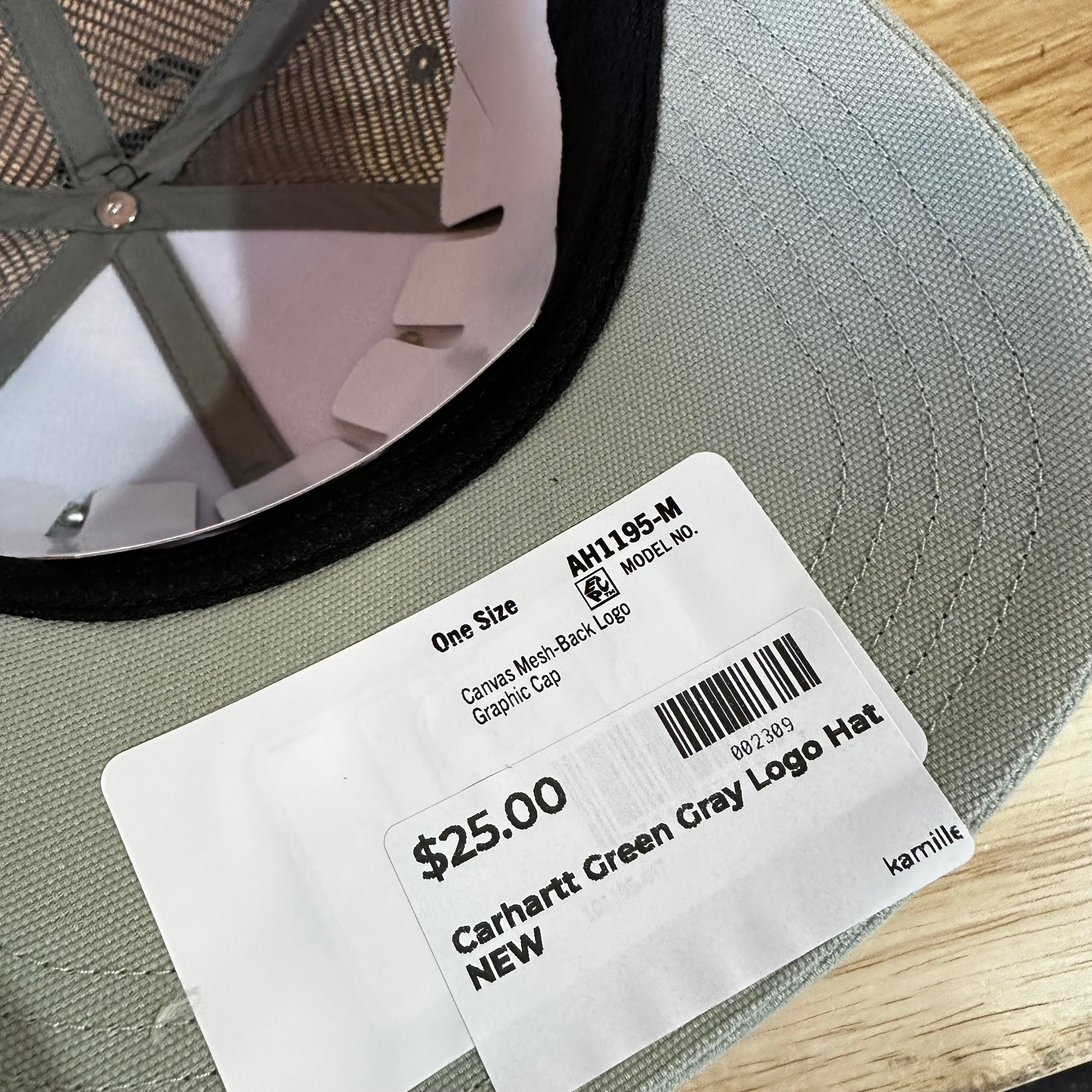 Carhartt Force Canvas Mesh-Back Logo Graphic SnapBack Trucker Hat Green New