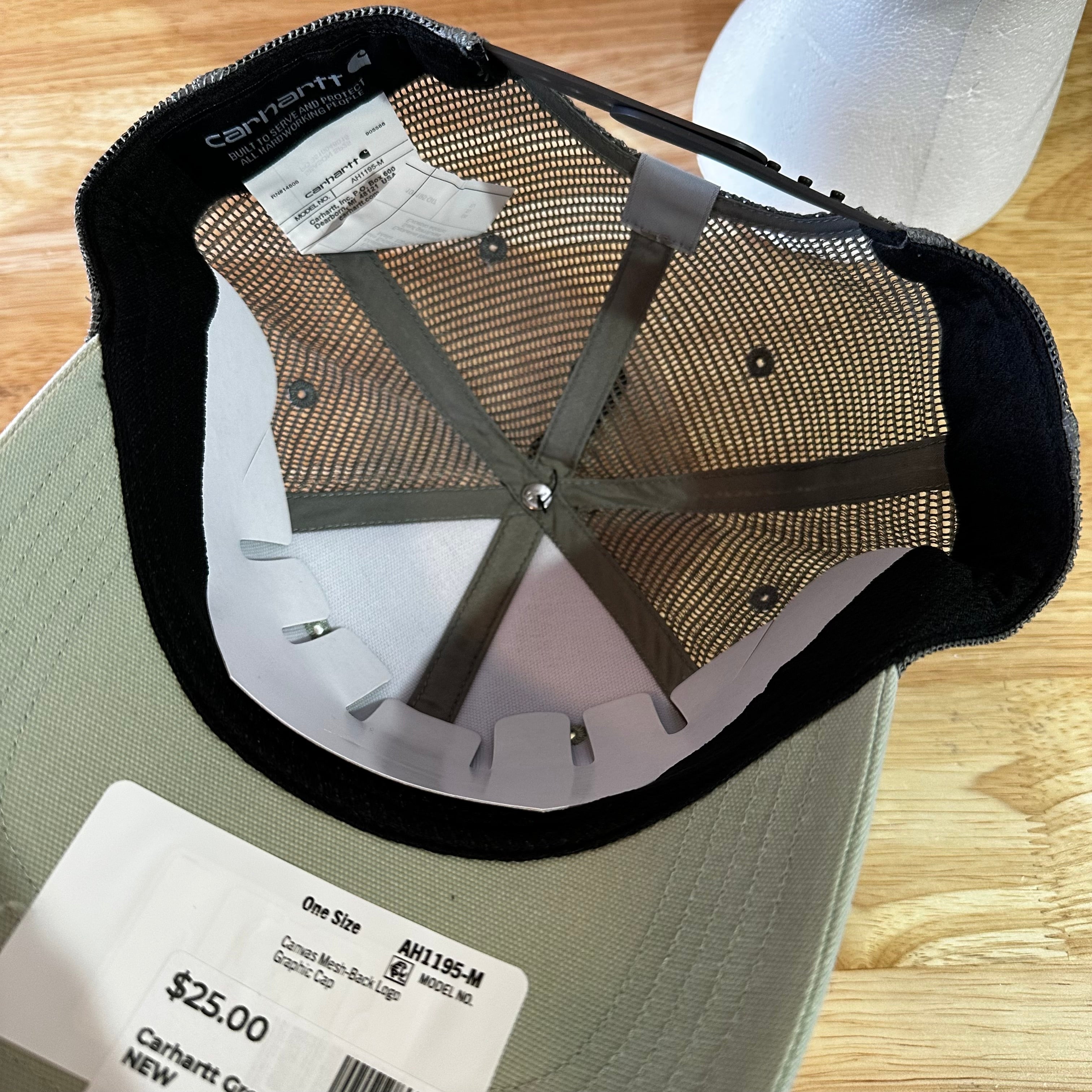 Carhartt Force Canvas Mesh-Back Logo Graphic SnapBack Trucker Hat Green New