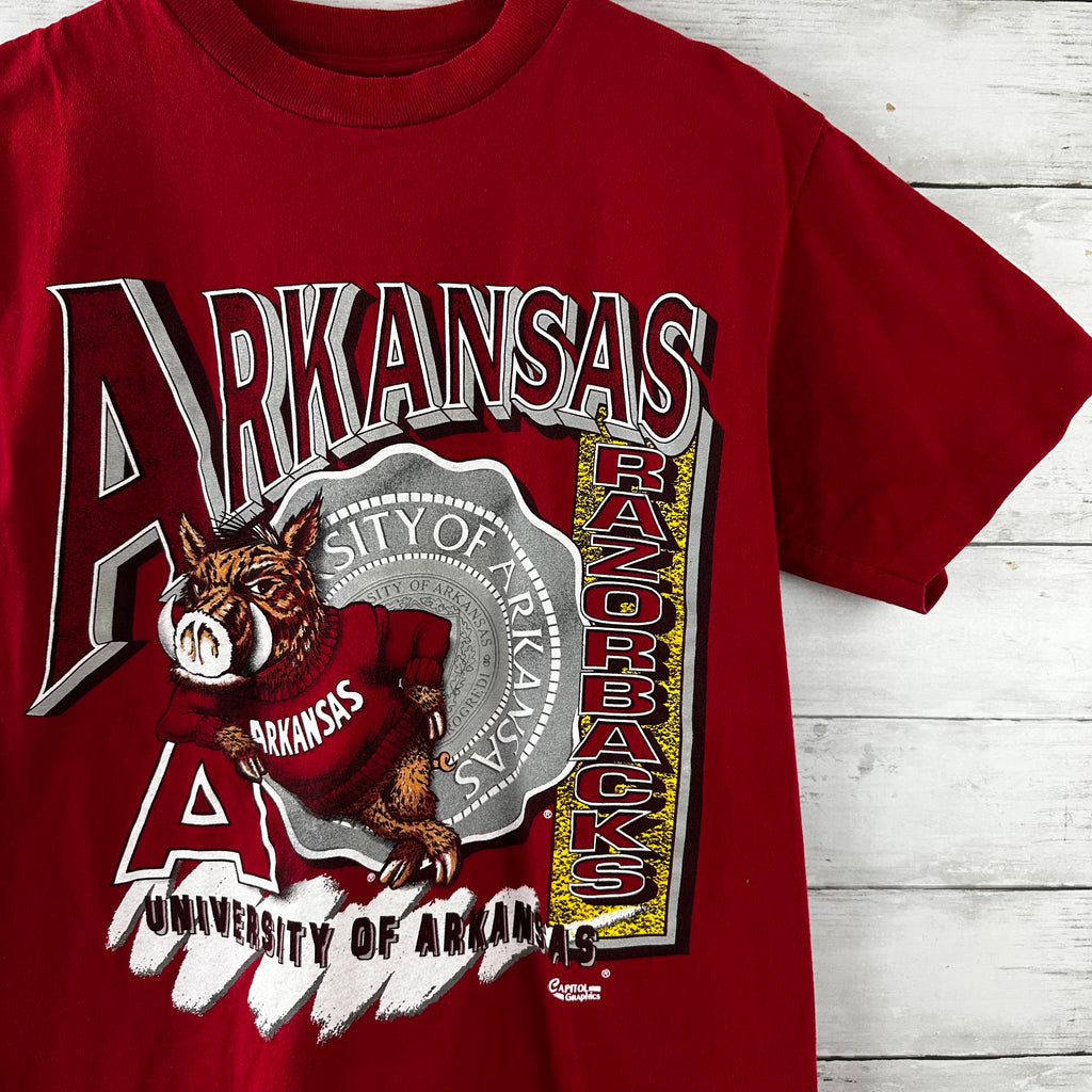 Vintage University Of Arkansas 90's Capital Graphics T Shirt Big Red Hog USA S/S&nbsp;&nbsp;