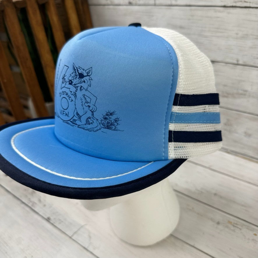 Vintage Kanas VFW Snapback Hat Trucker Cap Mesh Foam San Sun Fox district 6