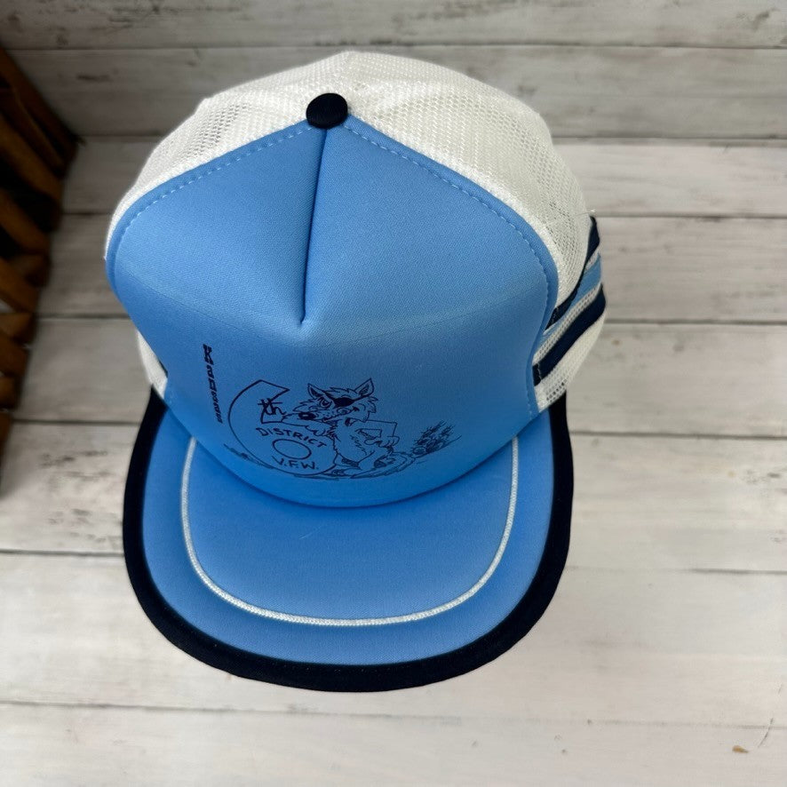 Vintage Kanas VFW Snapback Hat Trucker Cap Mesh Foam San Sun Fox district 6